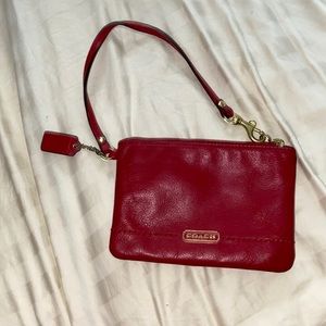 Coach leather Wristlet